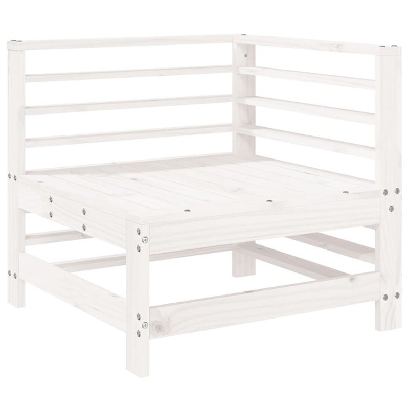 vidaXL 7 Piece Wood Large Garden Lounge Set in White