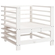 vidaXL 7 Piece Wood Large Garden Lounge Set in White