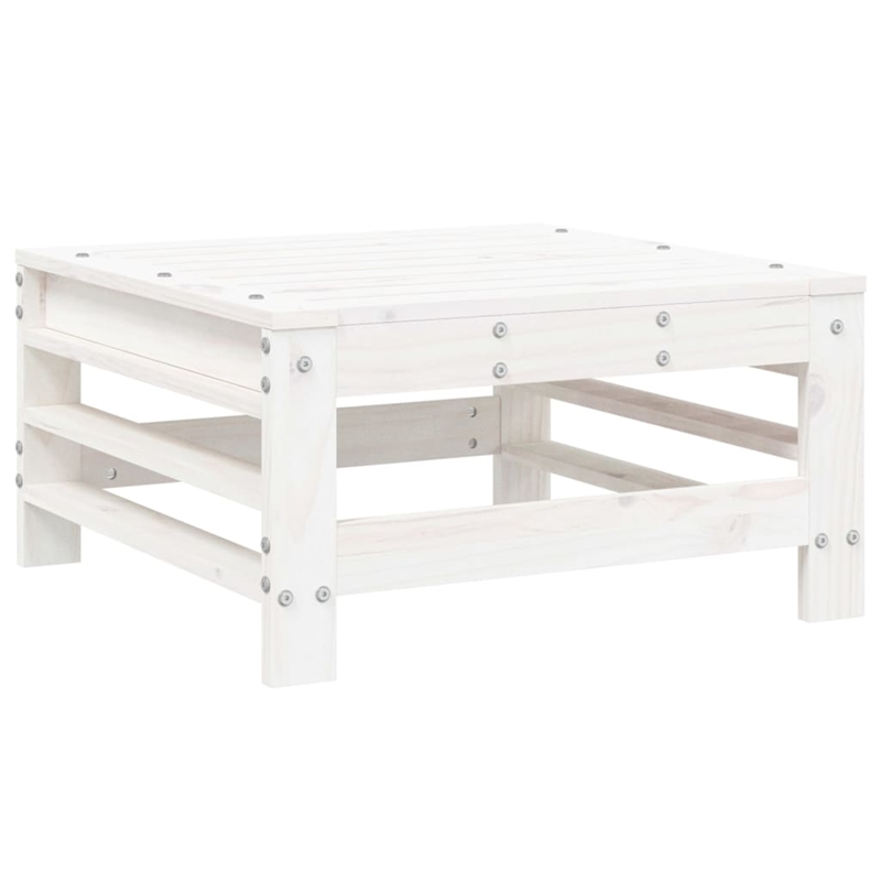 vidaXL 7 Piece Wood Large Garden Lounge Set in White