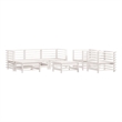 vidaXL 7 Piece Wood Large Garden Lounge Set in White