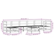 vidaXL 8 Piece Wood Large Garden Lounge Set in Natural