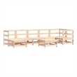 vidaXL 8 Piece Wood Large Garden Lounge Set in Natural