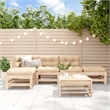 vidaXL 6 Piece Wood Garden Lounge Set in Natural