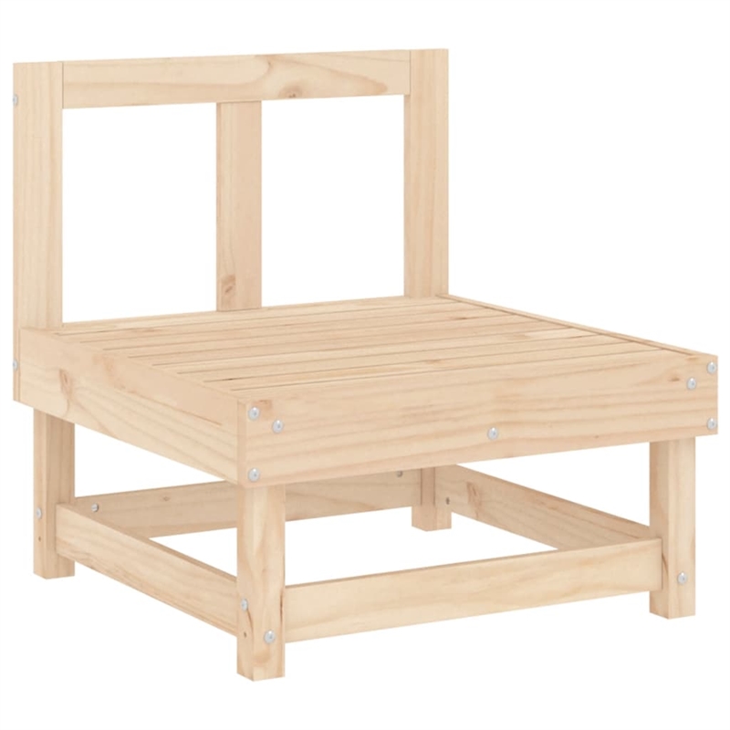vidaXL 7 Piece Wood Large Garden Lounge Set in Natural
