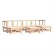 vidaXL 7 Piece Wood Large Garden Lounge Set in Natural