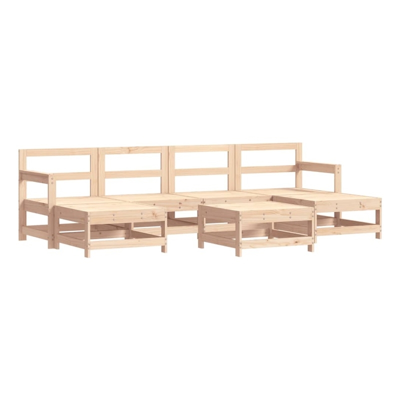 vidaXL 7 Piece Wood Large Garden Lounge Set