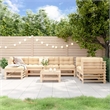 vidaXL Wood Large Garden Lounge Set in Natural