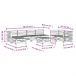 vidaXL Wood Large Garden Lounge Set in Natural