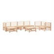 vidaXL Wood Large Garden Lounge Set in Natural