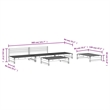 vidaXL 5 Piece Wood Large Garden Lounge Set in Natural