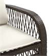 vidaXL 4 Piece Patio Sofa Set in White/Brown/Cream