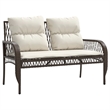 vidaXL 4 Piece Patio Sofa Set in White/Brown/Cream