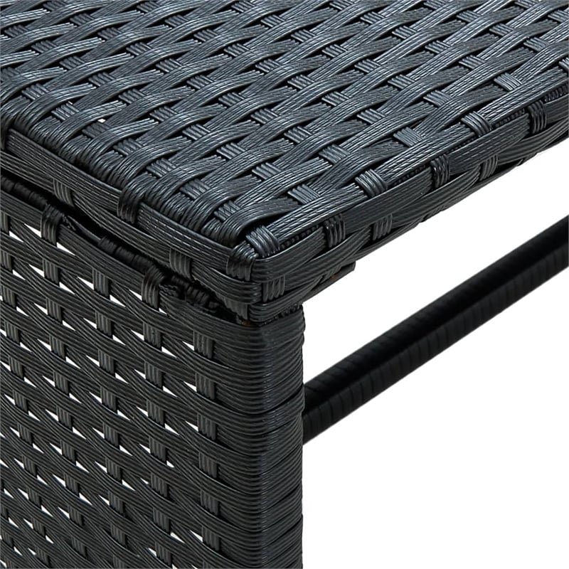 vidaXL 4 Piece Steel Lounge Set in Black