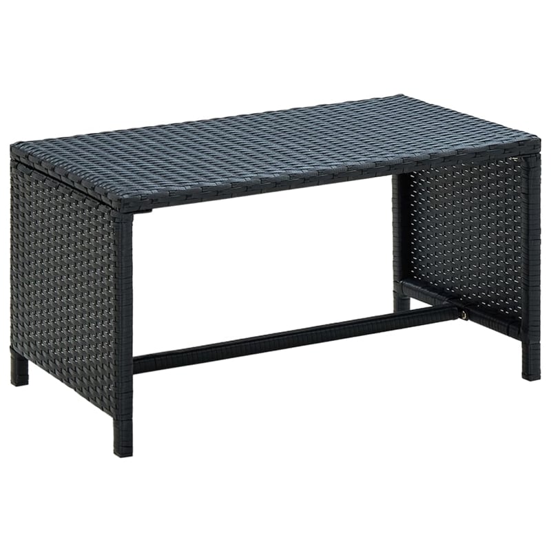 vidaXL 4 Piece Steel Lounge Set in Black