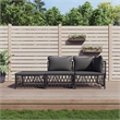 vidaXL 3 Piece Steel Garden Lounge Set in Anthracite