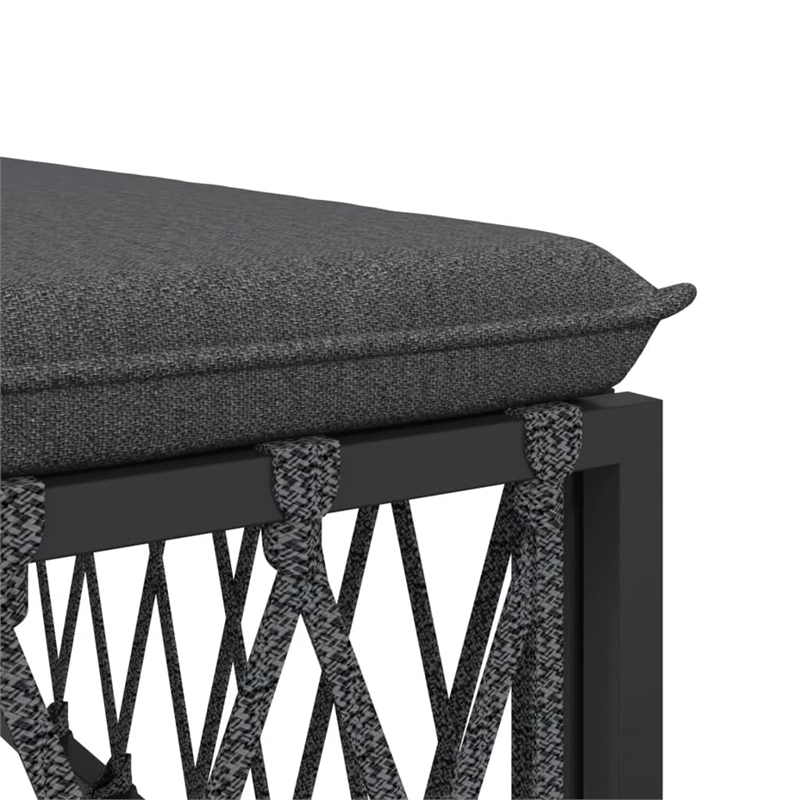 vidaXL 3 Piece Steel Garden Lounge Set in Anthracite