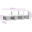 vidaXL 3 Piece Steel Garden Lounge Set in Anthracite