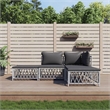 vidaXL Steel Garden Lounge Set in White
