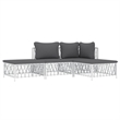 vidaXL Steel Garden Lounge Set in White