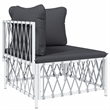 vidaXL Steel Garden Lounge Set in White