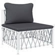 vidaXL Steel Garden Lounge Set in White