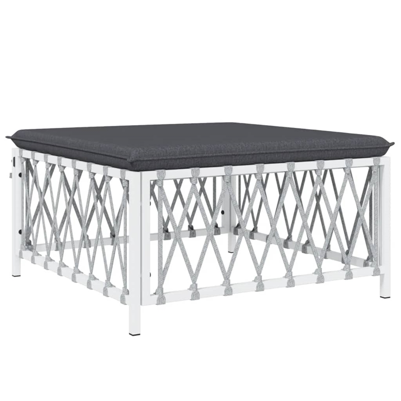 vidaXL Steel Garden Lounge Set in White