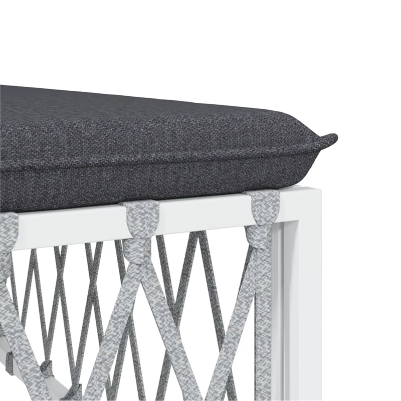 vidaXL Steel Garden Lounge Set in White