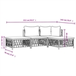 vidaXL Steel Garden Lounge Set in White