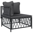 vidaXL 4 Piece Steel Small Lounge Set in Gray/Anthracite