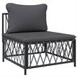 vidaXL 4 Piece Steel Small Lounge Set in Gray/Anthracite