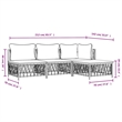 vidaXL 4 Piece Steel Small Lounge Set in Gray/Anthracite