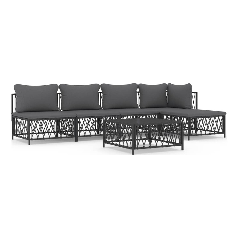 vidaXL Steel Garden Lounge Set in Anthracite