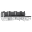 vidaXL Steel Garden Lounge Set in White/Gray