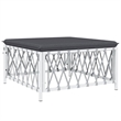 vidaXL Steel Garden Lounge Set in White/Gray
