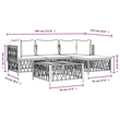 vidaXL Steel Garden Lounge Set in White/Gray