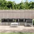 vidaXL 7 Piece Steel Garden Lounge Set in White