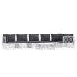vidaXL 7 Piece Steel Garden Lounge Set in White