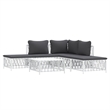 vidaXL 6 Piece Steel Garden Lounge Set in White