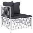 vidaXL 6 Piece Steel Garden Lounge Set in White