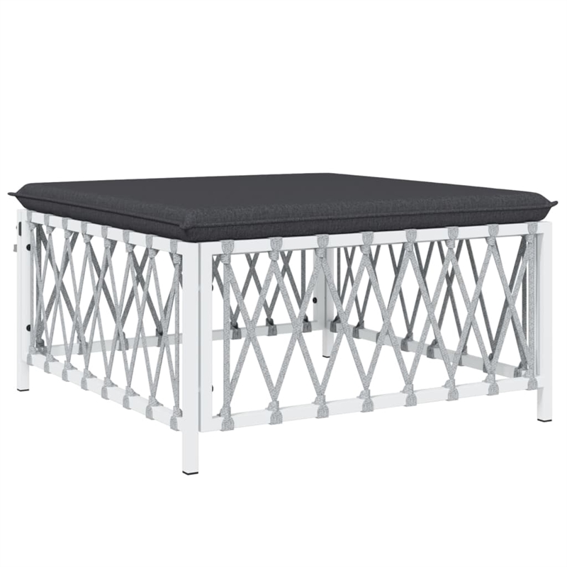 vidaXL 6 Piece Steel Garden Lounge Set in White