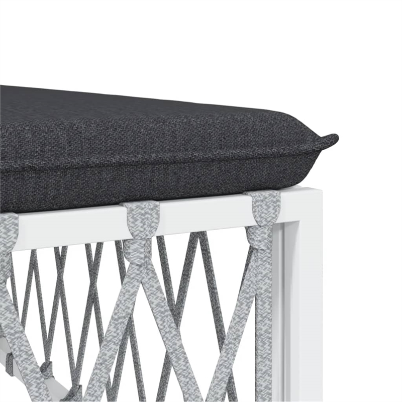 vidaXL 6 Piece Steel Garden Lounge Set in White