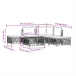 vidaXL 6 Piece Steel Garden Lounge Set in White