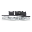 vidaXL 6 Piece Steel Garden Lounge Set in White