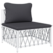 vidaXL 8 Piece Steel Lounge Set in White