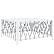 vidaXL 8 Piece Steel Lounge Set in White