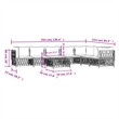vidaXL 8 Piece Steel Lounge Set in White