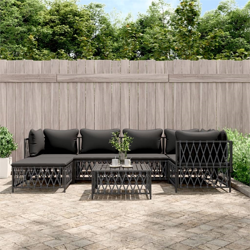 vidaXL Steel Garden Lounge Set in Anthracite