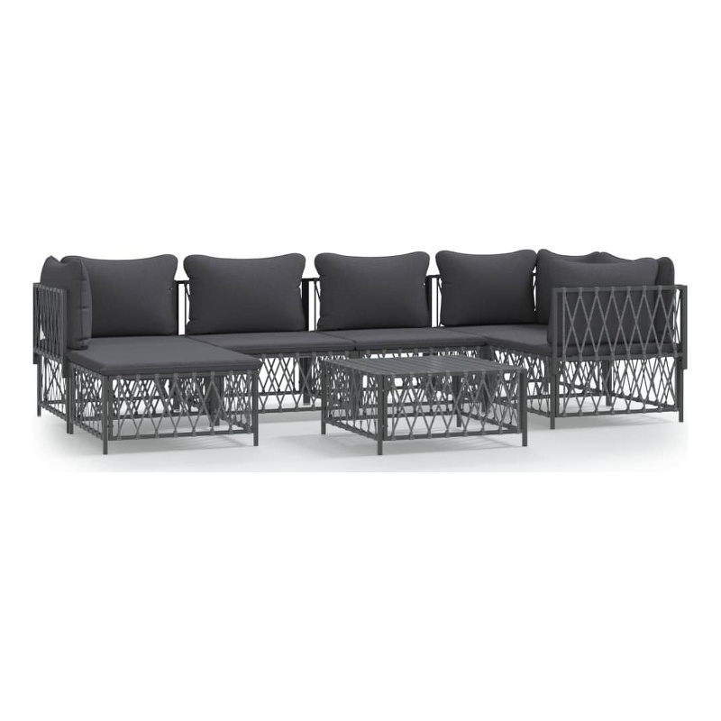 vidaXL Steel Garden Lounge Set in Anthracite