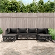 vidaXL 6 Piece Steel Garden Lounge Set in Anthracite