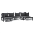 vidaXL 6 Piece Steel Garden Lounge Set in Anthracite